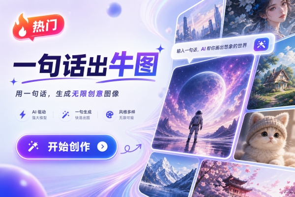 一句话出牛图！开始创作吧~